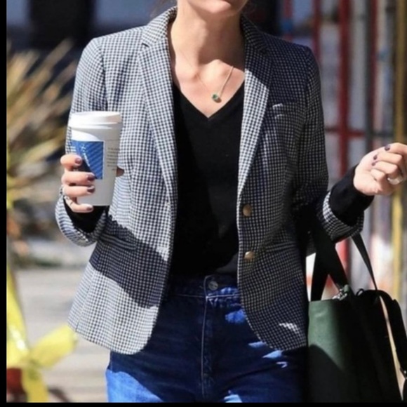 New Talbots Aberdeen Houndstooth Blazer 